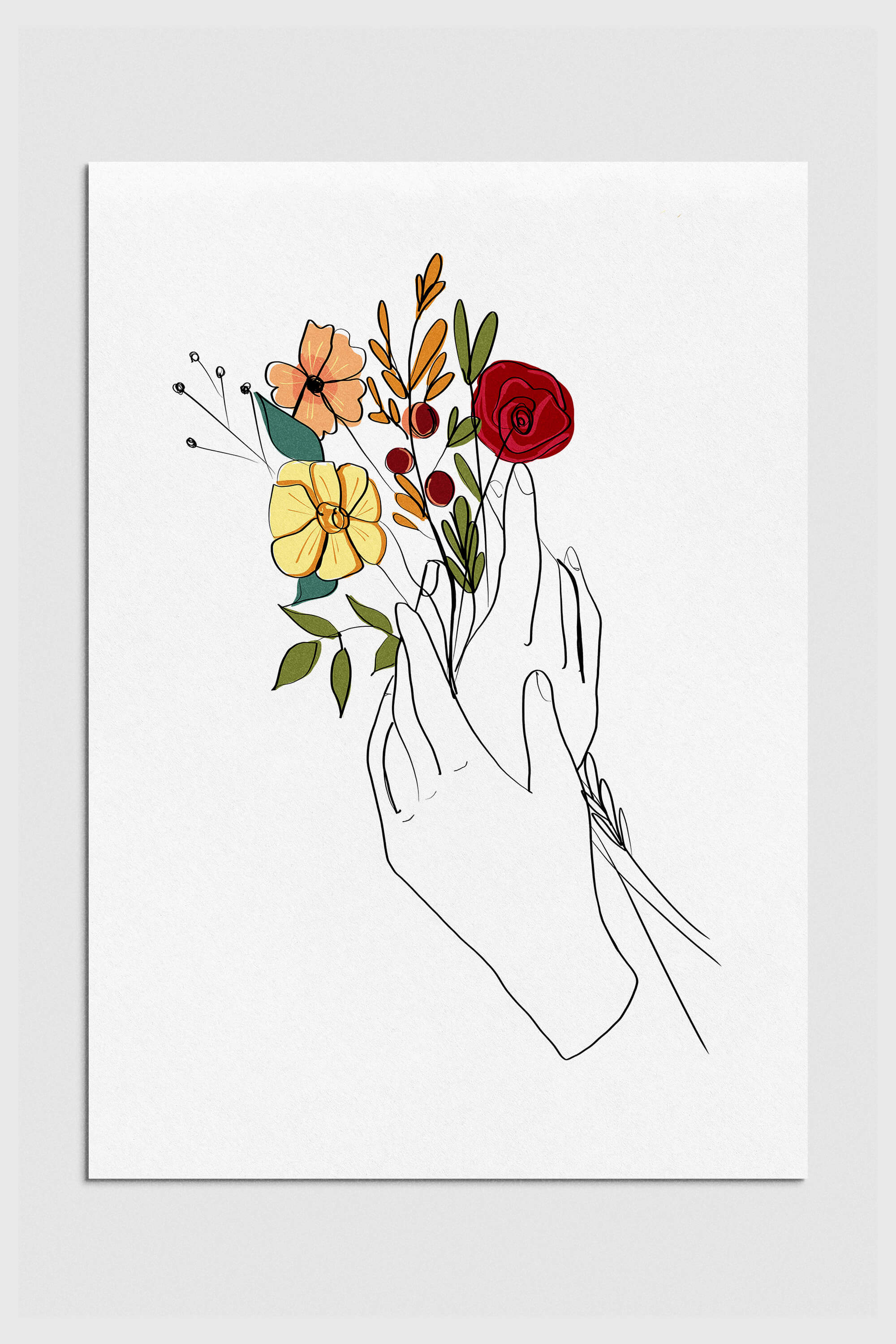 bouquet art print