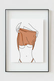Vibrant Nude Drawing of a Woman - Celebrating the Diverse Beauty of the Female Form