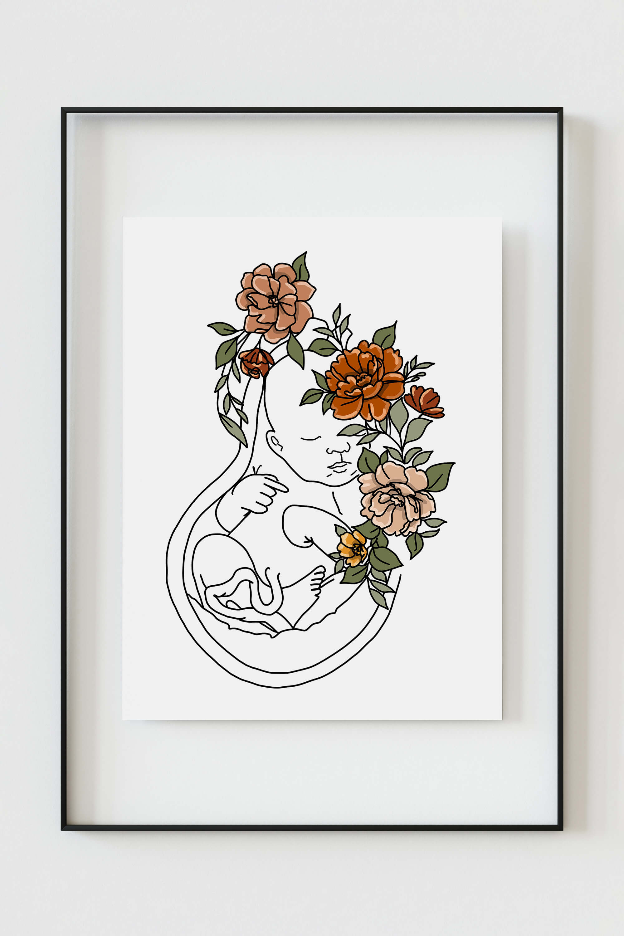 Fl Uterus Art Print Pregnancy