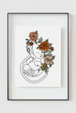 Artistic Floral Uterus Print, a thoughtful and unique gift for OB/GYN professionals.
