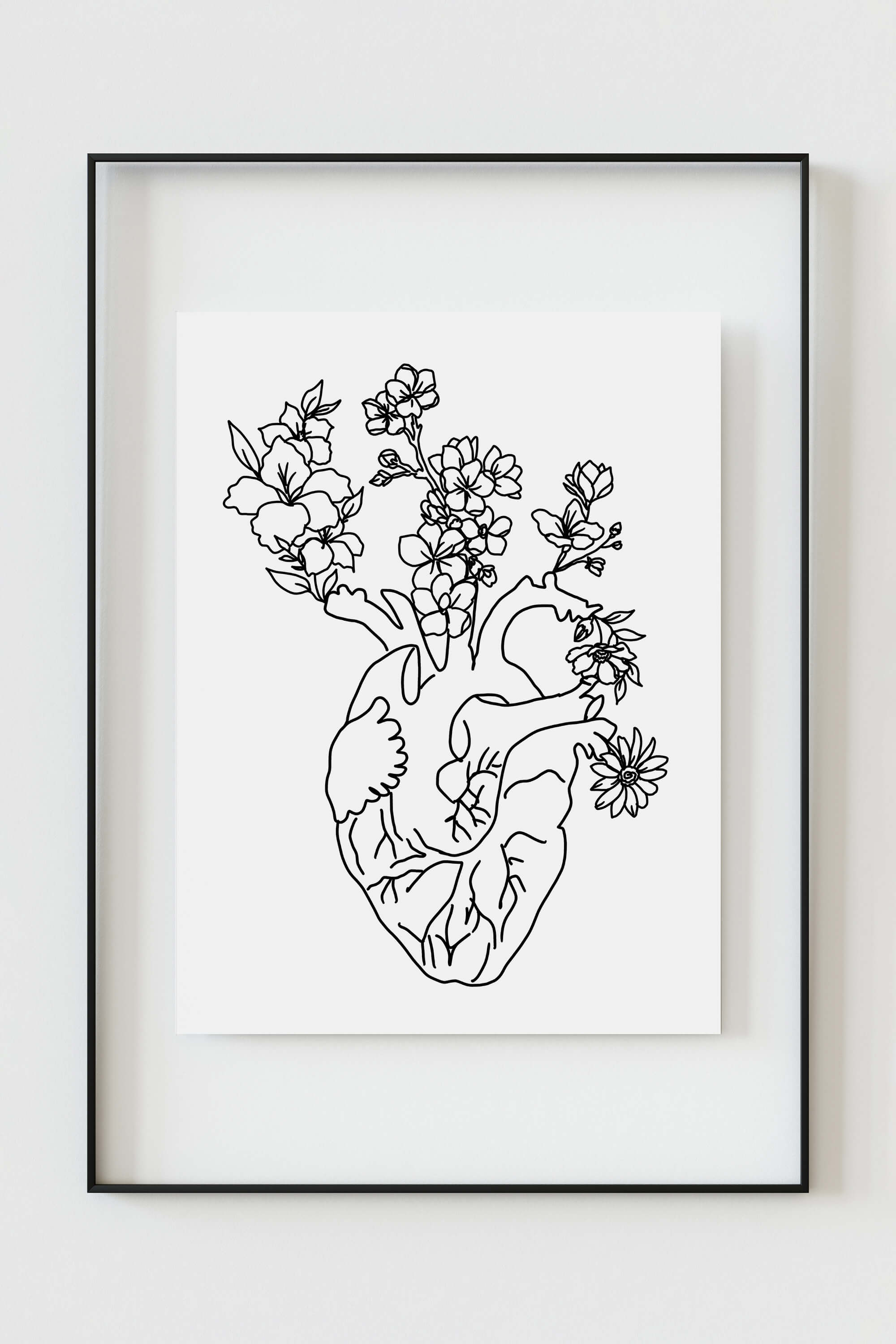 Retirement Gift for Nurse - Thoughtful black and white anatomical art for retirement celebration.