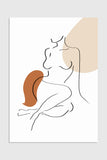 Abstract line art of a female form, showcasing modern elegance for home decor.