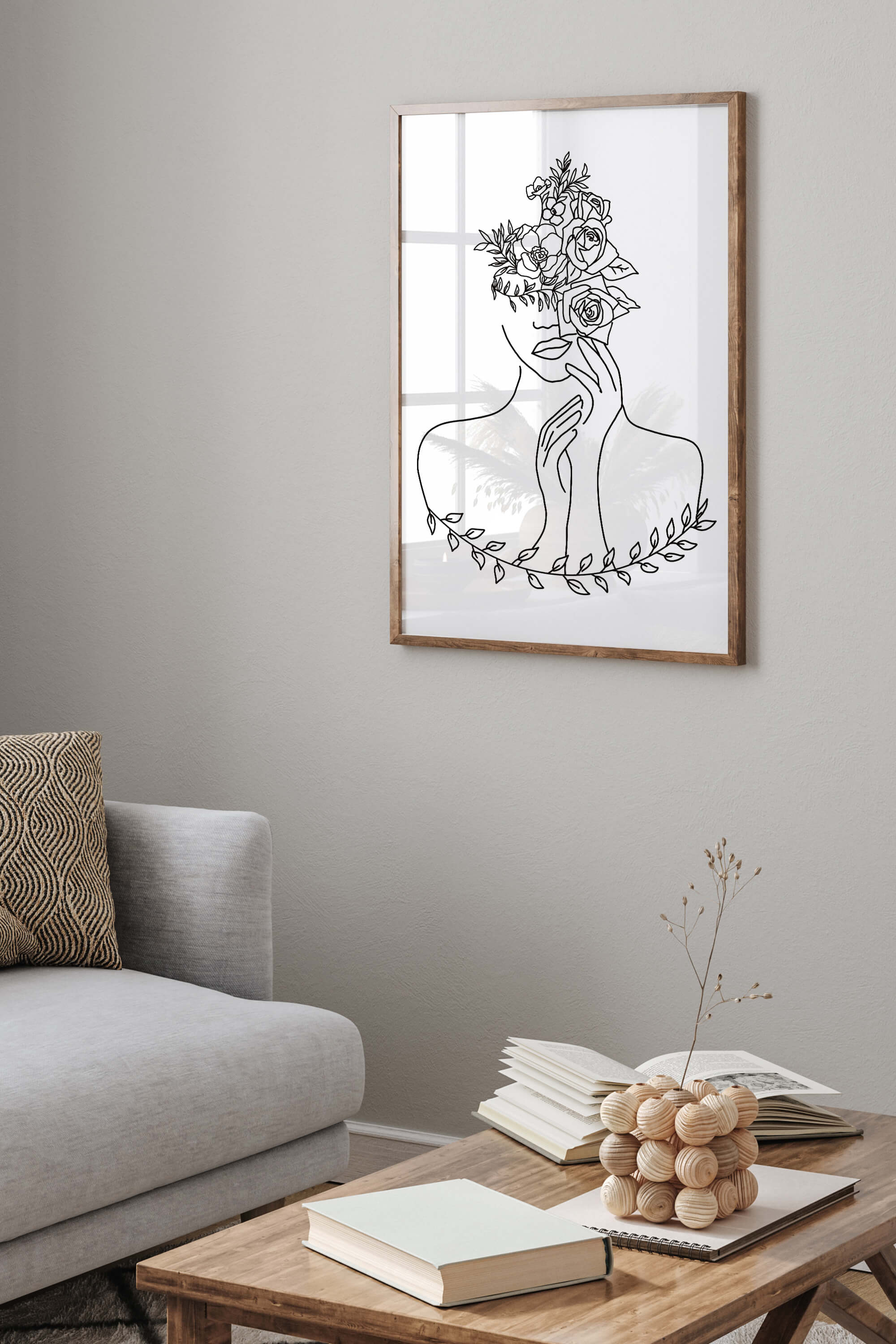 Immerse yourself in the allure of contemporary design with this monochrome wall art. The clean lines and modern aesthetic create a visually appealing piece that effortlessly complements various interior styles.