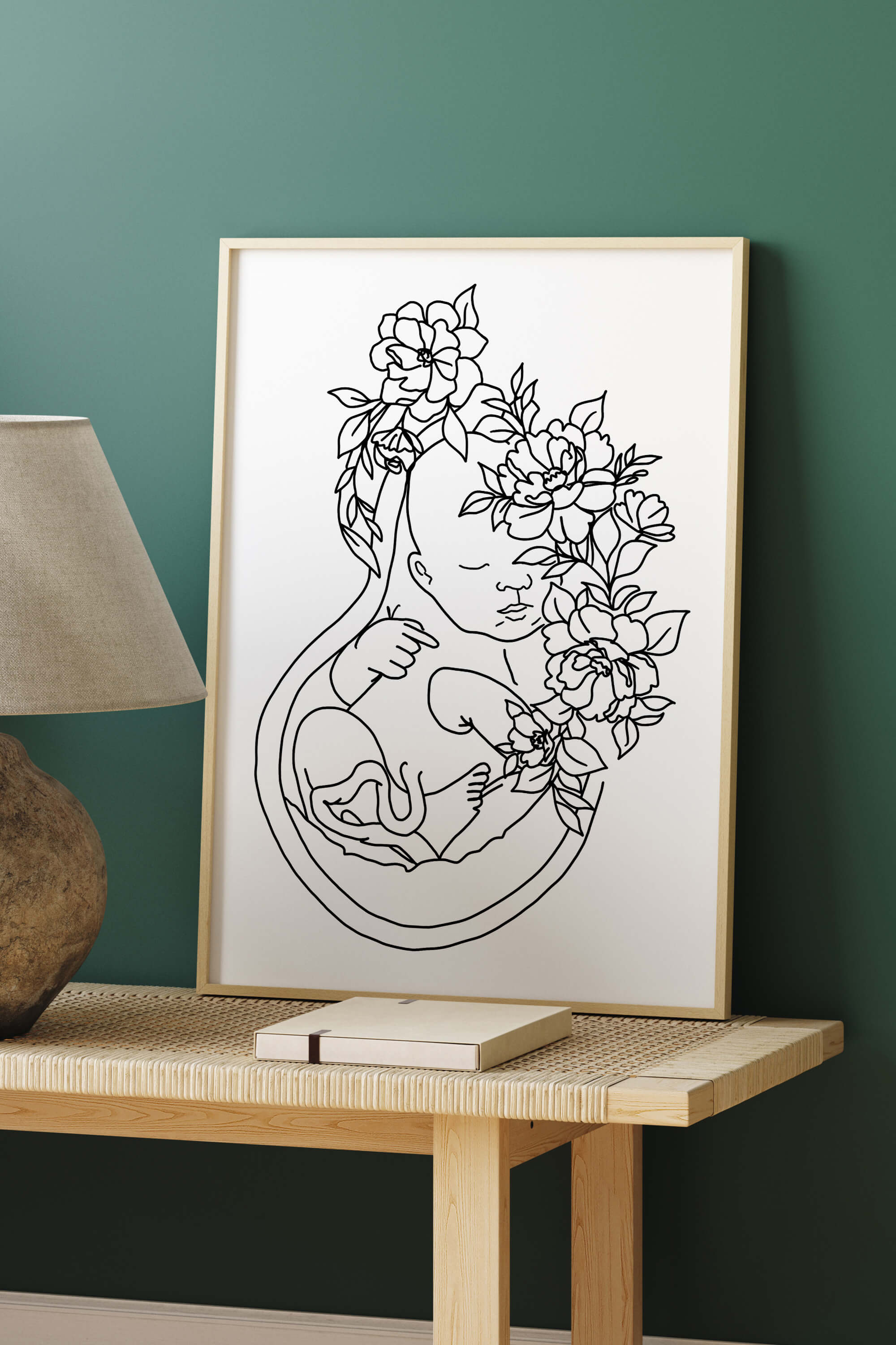 Inspiring blooming life flower uterus poster, capturing the exquisite beauty of life. Add a touch of timeless elegance to your space and immerse yourself in the artistry of this unique and meaningful print.