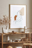Chic and abstract female form line art, a tasteful addition to any art lover's collection.