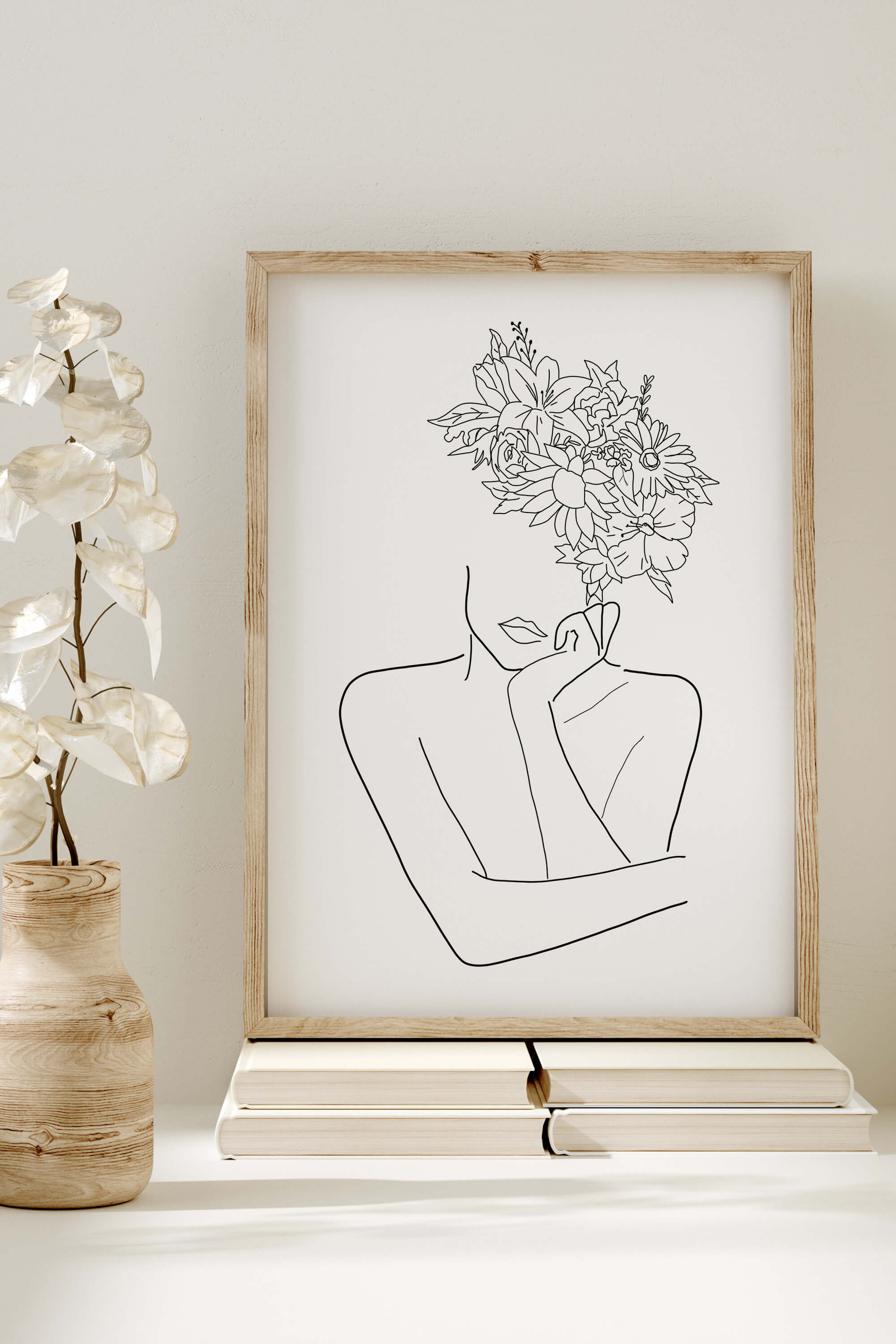 Black and white poster featuring a consciousness-inspired art print. The monochromatic aesthetic transforms living spaces into a sanctuary of beauty, providing an inspiring and harmonious addition to your home decor.