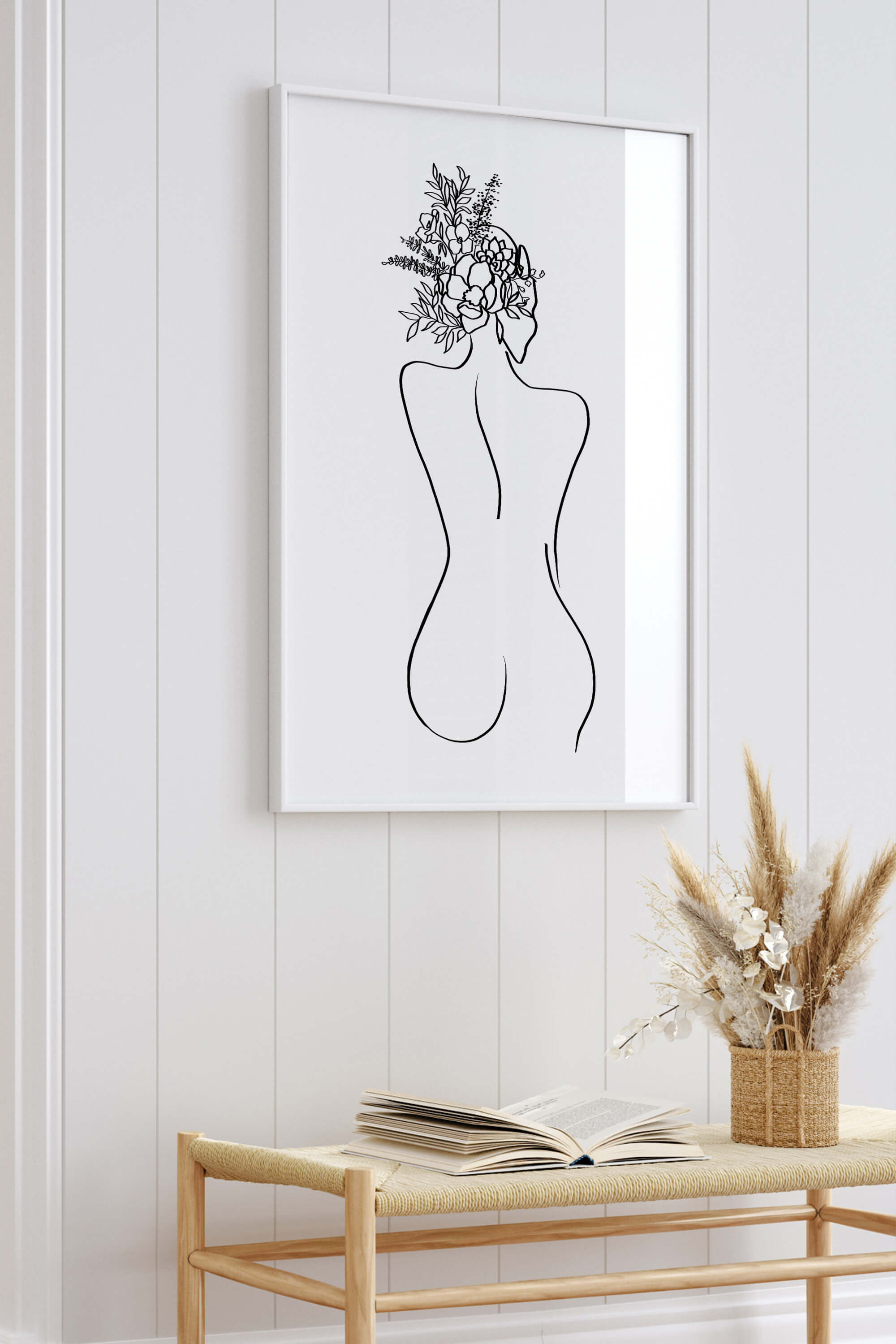Elevate your surroundings with this art print, a channel for emotions and self-expression. The mix of symbolic femininity and monochromatic simplicity creates a resonant atmosphere.