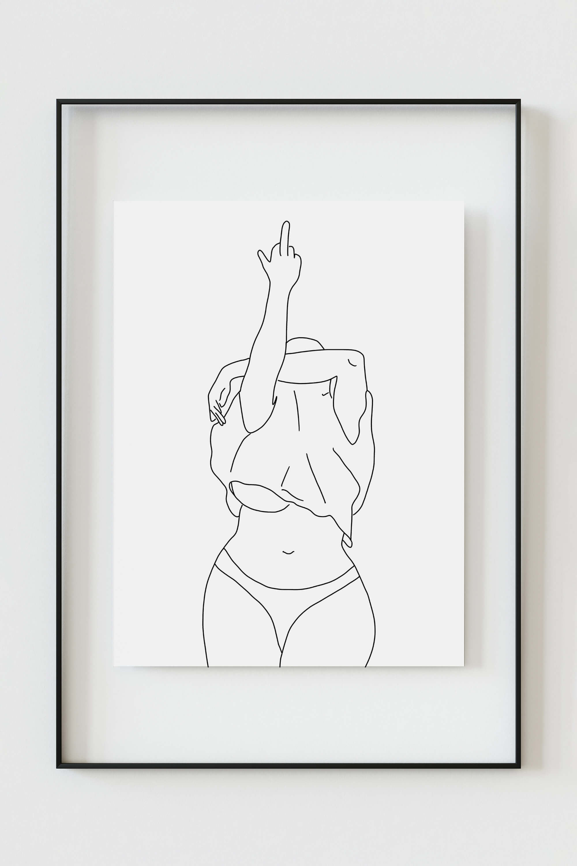 Artistic representation celebrating femininity through intricate lines and delicate details. Feminist art that embraces diversity and self-love. A manifesto in plus-size line art.