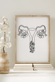 Feminist Wall Art - Empowering Femininity in Monochrome. A powerful representation of strength and grace, this artwork combines intricate line details with bold symbolism.
