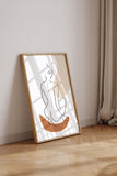 Chic sketch of a female form, an artistic addition to contemporary home decor collections.