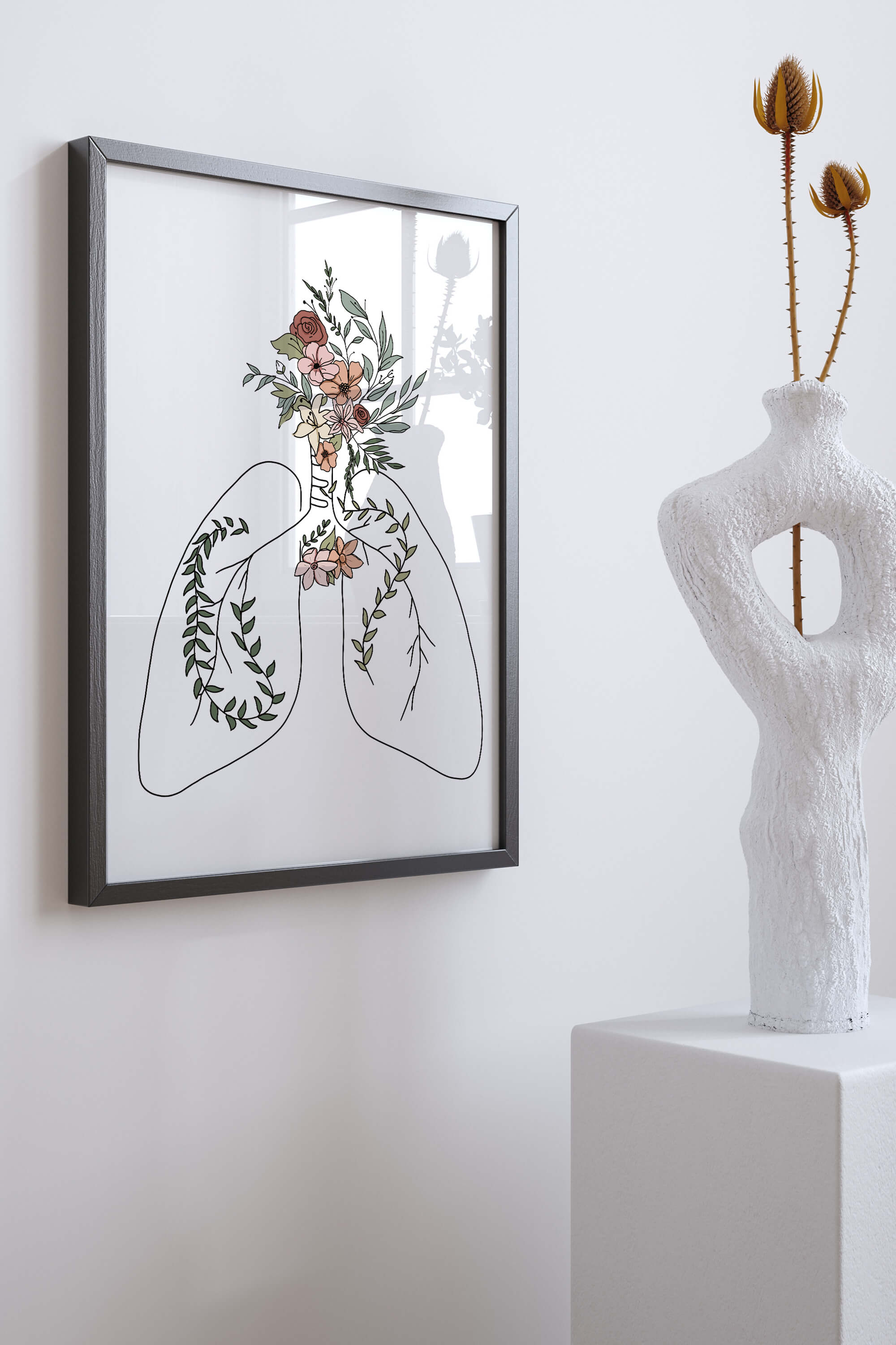 Healing Lungs with Flower Art, supporting cancer survivors with art that reflects their journey and courage.