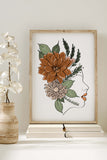An elegant Botanical Wall Art, depicting nature-inspired feminine beauty, a graceful addition to your home decor.