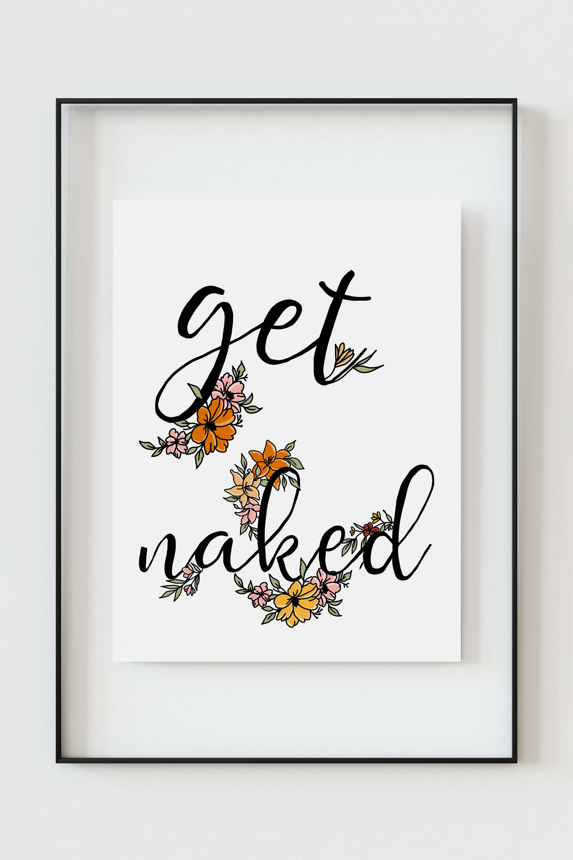 Captivating art print combining inspirational sayings and floral elegance. Delicate flowers intertwined with motivational phrases, creating a harmonious visual experience. Ideal for those seeking a sophisticated and positive atmosphere.
