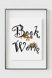 A stunning literary delight art poster, perfect for book lovers. Eloquent words and botanical line art adorn the print, creating an elegant blend of sophistication and whimsy. Elevate your space with this unique book lover gift, celebrating the charm of well-chosen words and the magic of literature.