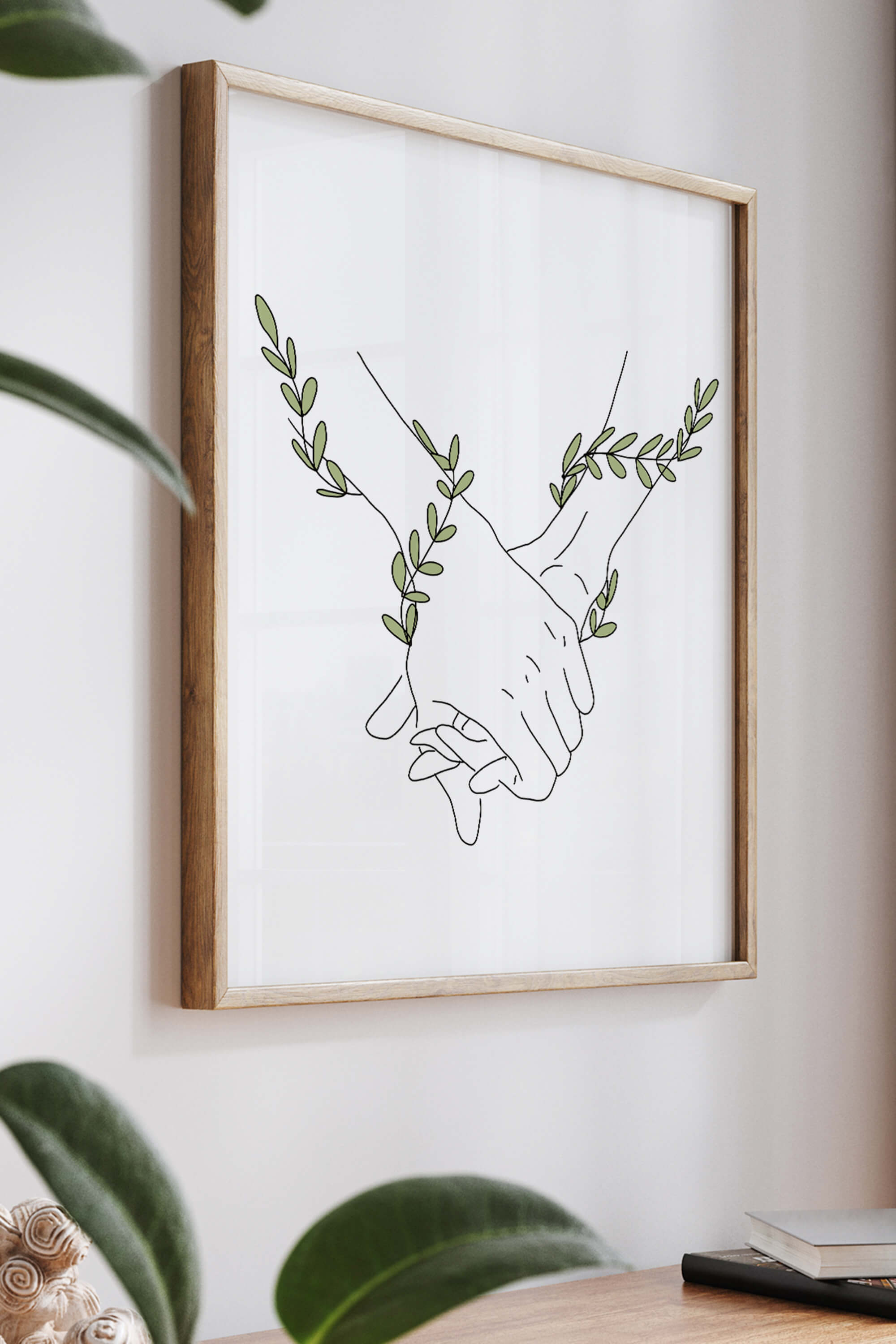 A minimalist art print that embodies love and adds a touch of romance to your decor.