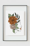 A high-quality Botanical Print with elegant botanical elements, perfect for enhancing your feminine decor.