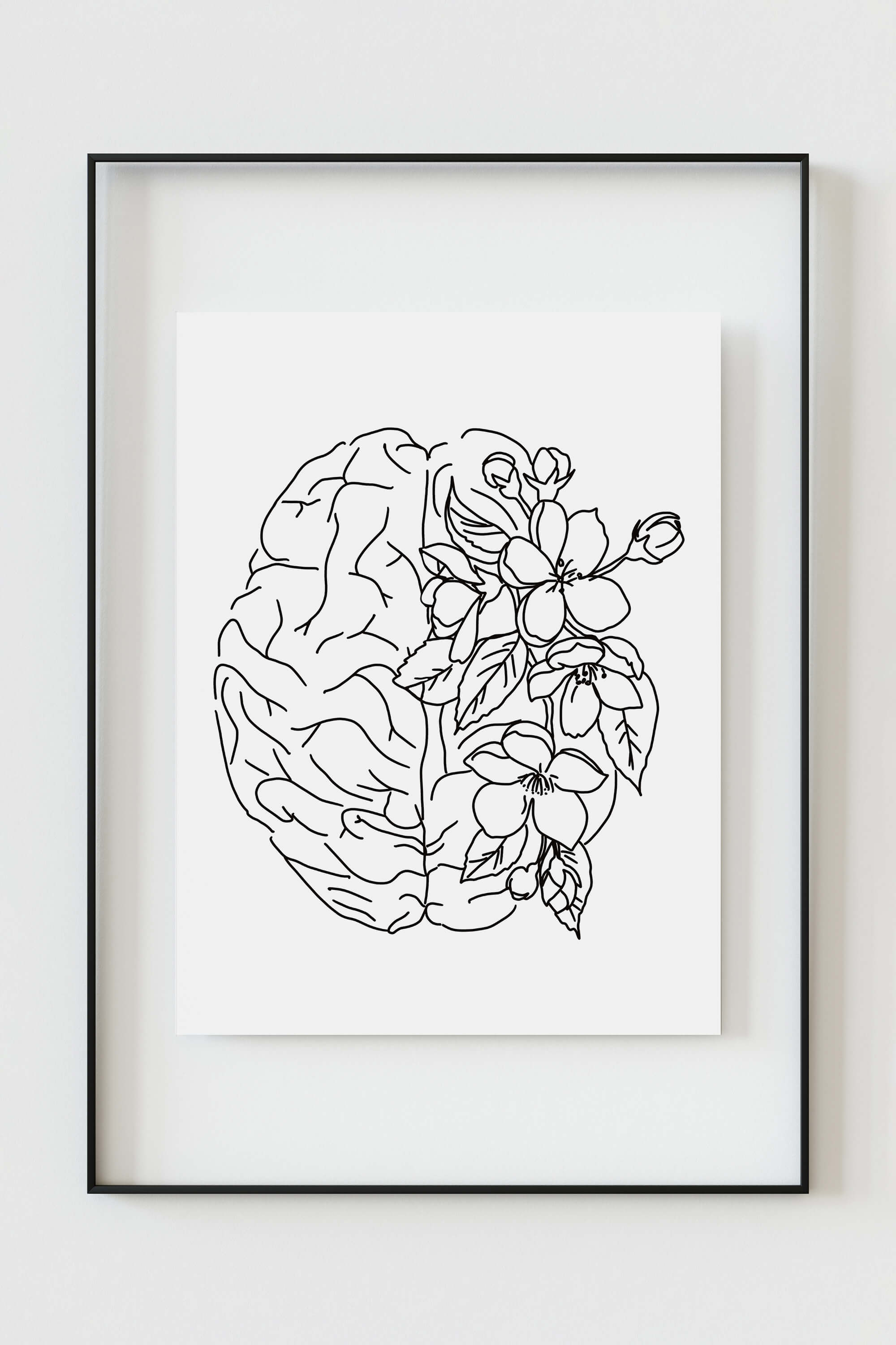 Neurological Elegance: A unique and mesmerizing abstract brain art print, combining vibrant colors and intricate lines. An ideal gift for neurologists and a striking addition to any art enthusiast's collection.
