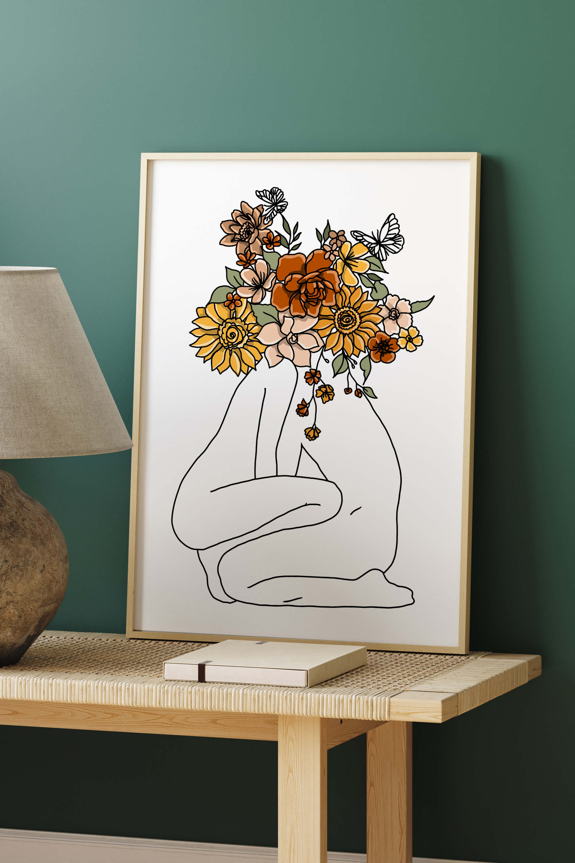 Experience sensory bliss with this adorable couple's body line art, a visual treat that creates a haven of peace and charm. Immerse yourself in the gentle lines, turning your walls into a personal oasis.
