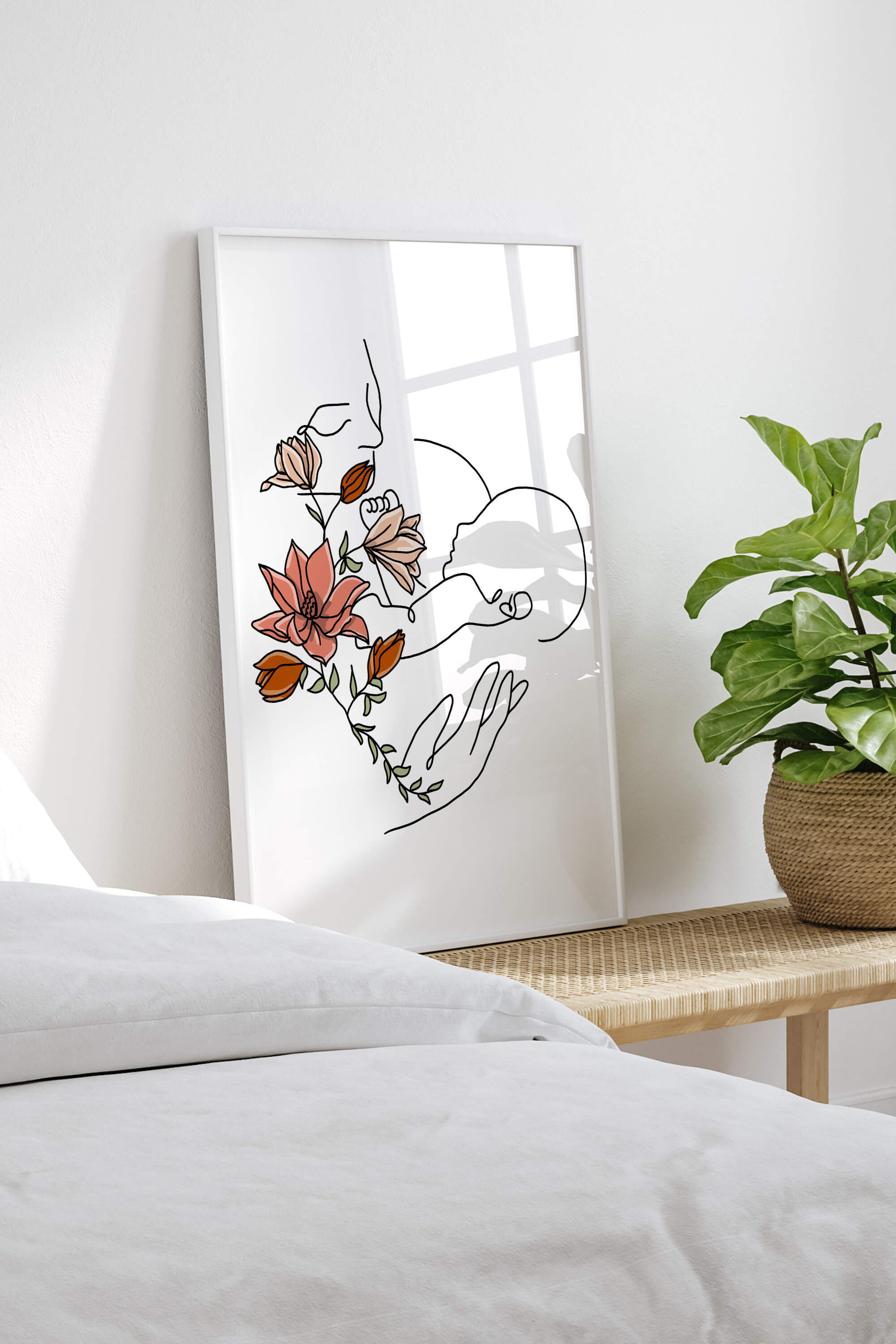 Embrace the radiance of motherhood with this captivating wall art. Joyful and graceful, it narrates the story of the extraordinary journey. Celebrate cultural diversity through the radiance of motherhood.