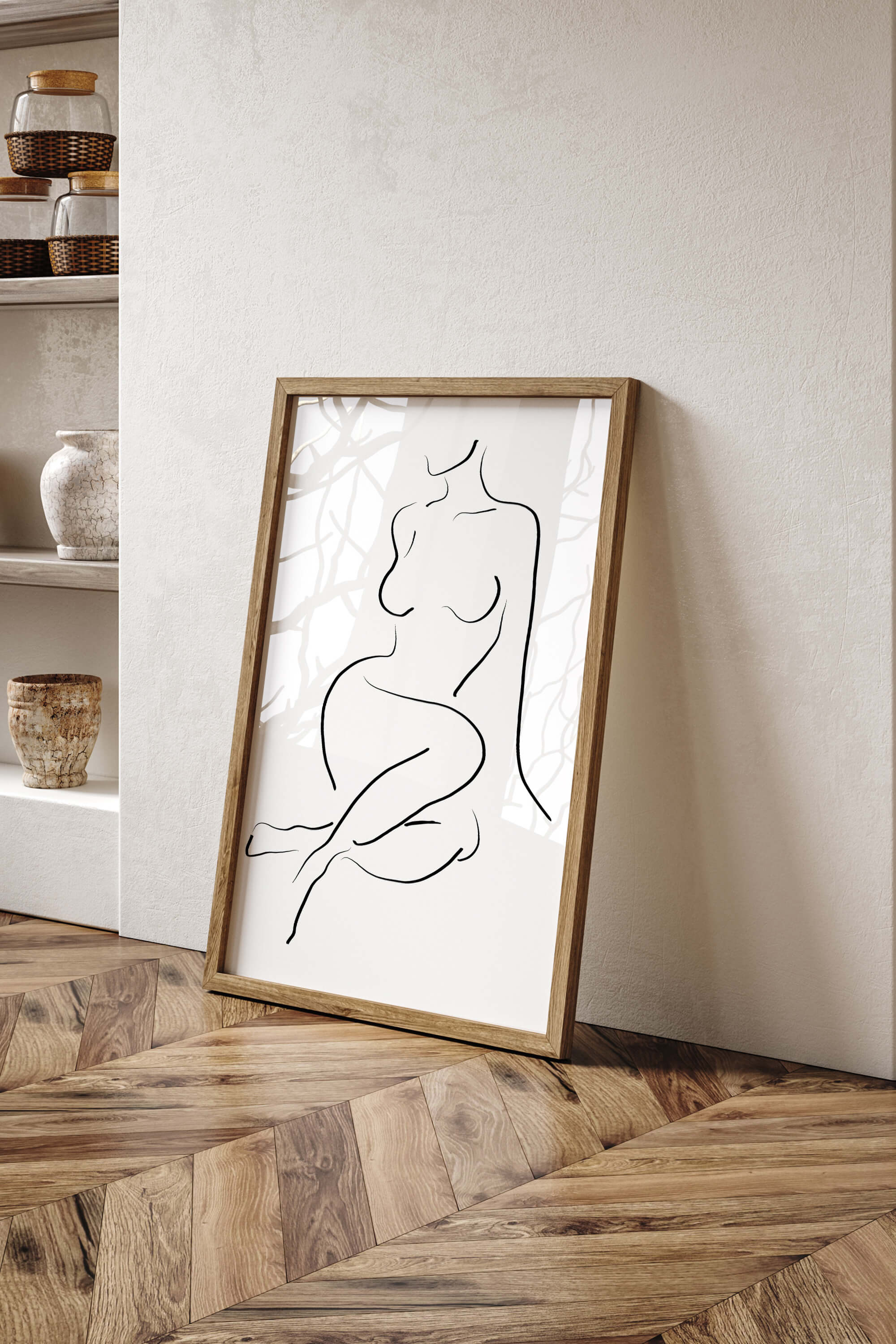 Elegant nude woman poster that redefines your living space, awakening emotions and redefining style. A work of exceptional beauty with a story of sophistication whispered in every line. Limited edition art print for an exclusive touch.