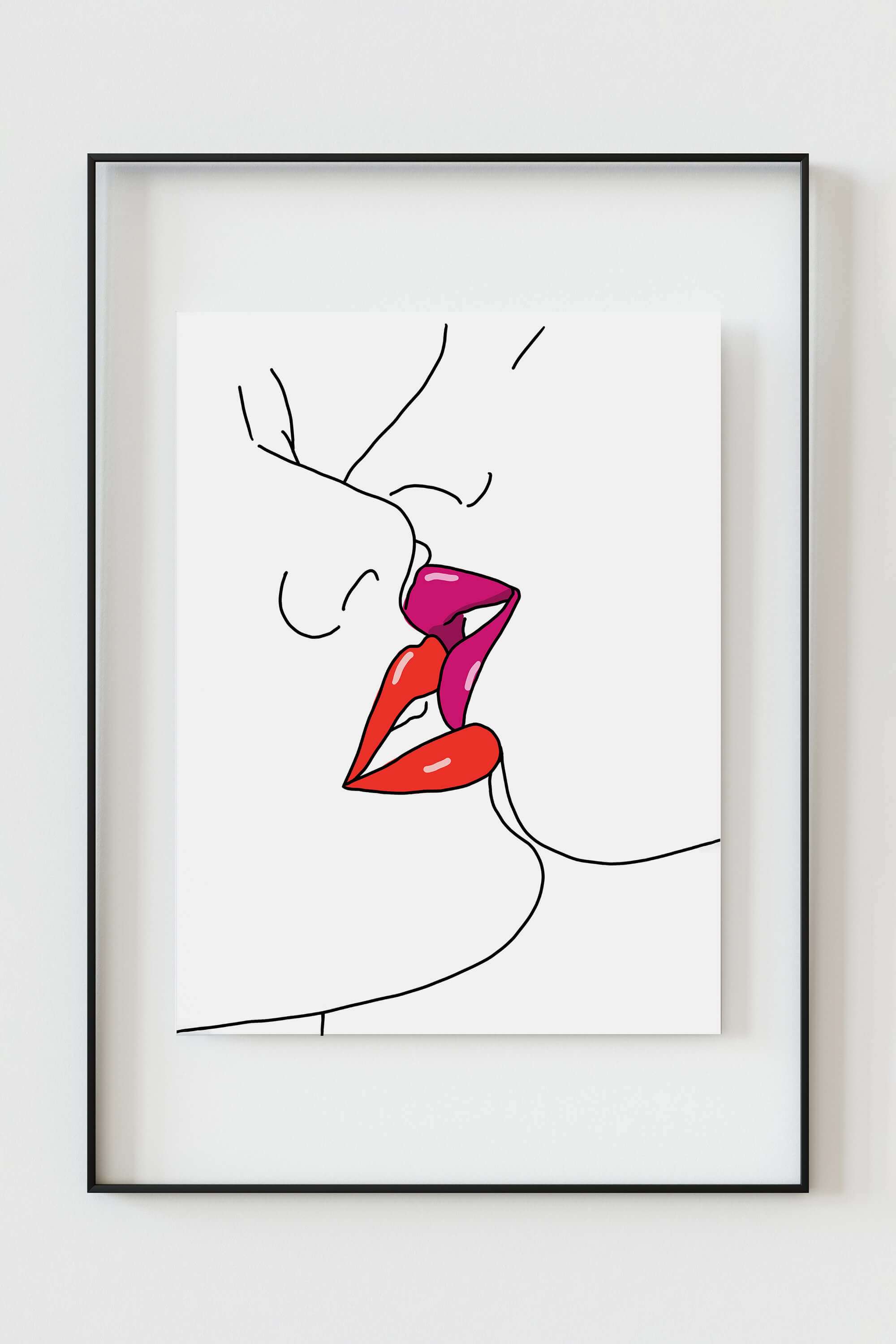 Romantic Wall Art for Lesbian Couples, showcasing the intimacy and connection of a same-sex couple.