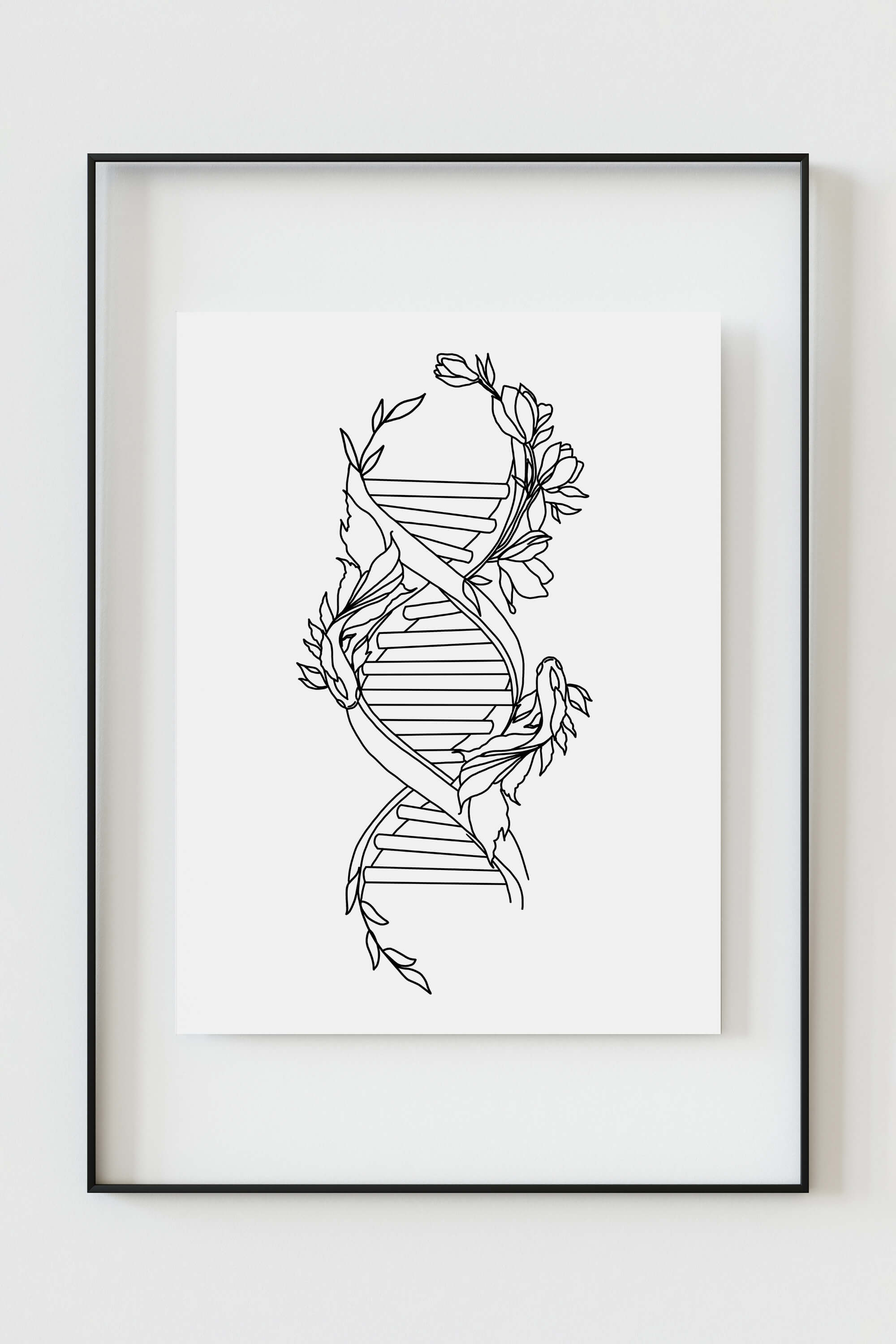 Sophisticated black-and-white art print elevating your science room with timeless elegance.