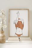 Elegant and empowering bedroom art showcasing a tasteful and sexy woman drawing.