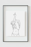 Strong Woman Poster: Assertive posture and bold strokes embodying resilience and self-love.