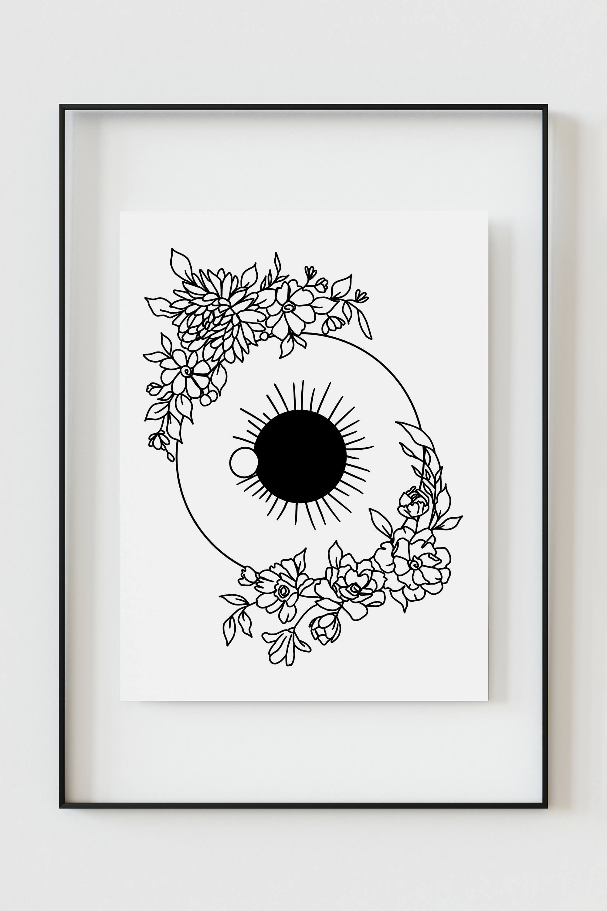 Transform your space with this floral medical art print, a perfect combination of healing motifs and anatomical precision.