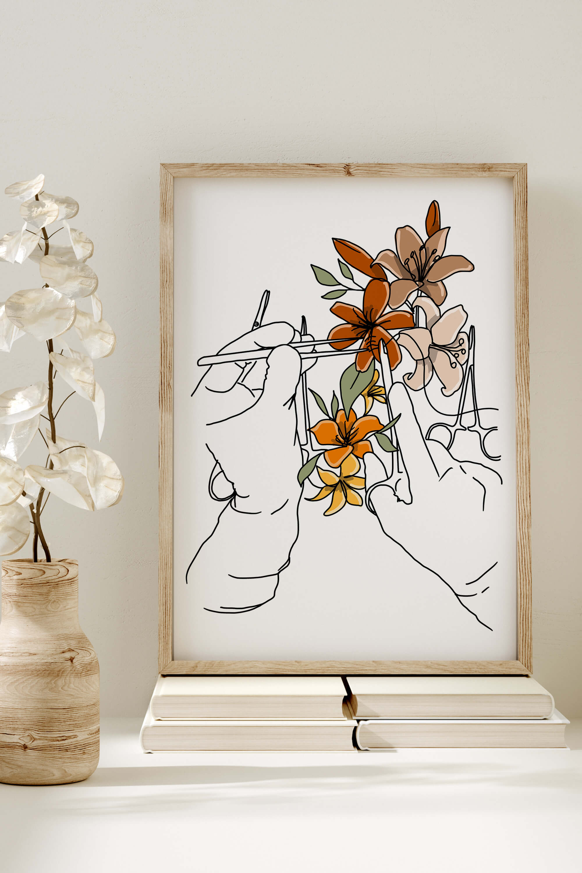 A thoughtful gift for doctors and surgeons, this floral surgery poster is not just a decoration but a gesture of appreciation. Ideal for graduations, office decor, or any setting where the dedication of medical professionals deserves acknowledgment.