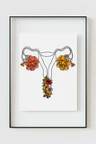 Vibrant Floral Anatomy Wall Art, an ideal gift showcasing appreciation for midwives' dedication.